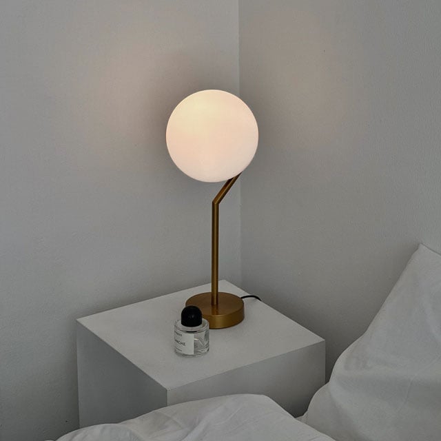 light-03217 USB bend ガラス ラウンドボール テーブルランプ LED 15