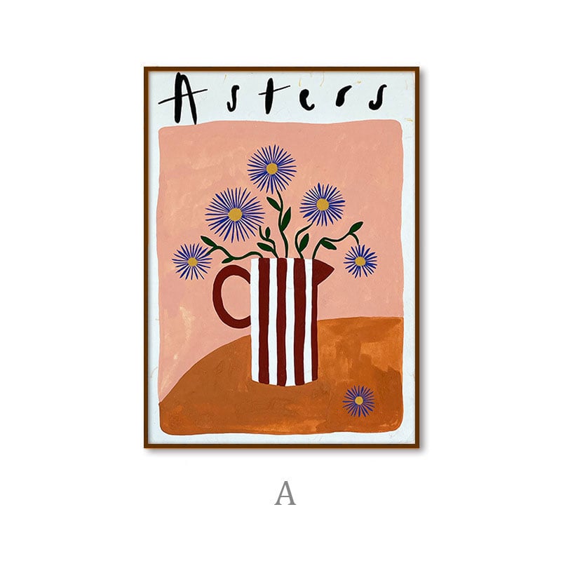 40キャンバスアート poster-03103 vase アートポスター フレーム付き 40×30cm | ART