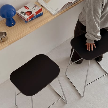 chair-03095　プライウッド スチールスタンド ハイチェア カウンタースツール