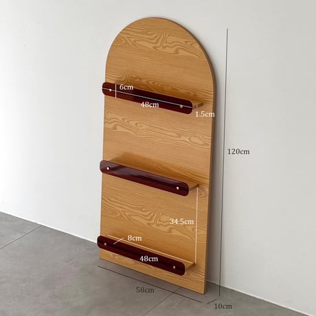 予約販売8月下旬～9月上旬頃発送予定　rack-03105　アーチデザイン 立て掛け マガジンシェルフ H120cm