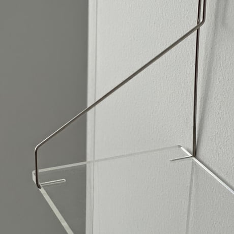 shelf-03030　hang silver クリア ウォールシェルフ 60cm / 80cm