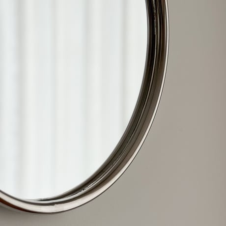mirror-03159　ラウンド ステンレスフレーム 壁掛けミラー 40cm