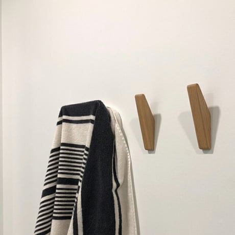 wall-03035　ウッド 無垢材 フック ウォールフック 2cm×8cm×14cm 壁飾り 1点売り