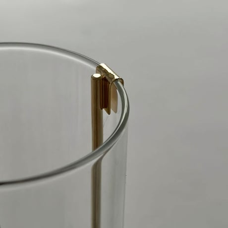 incenseholder-03061　J型パイプホルダー 真鍮 グラスインセンスホルダー