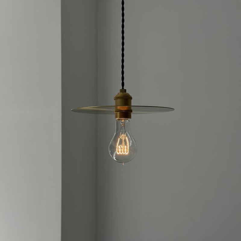 light-03209 真鍮 フラットシェード ペンダントライト 25cm 口金E26 | A
