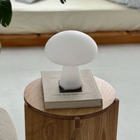 light-03236　USB ホワイト マッシュルーム テーブルランプ タッチ式 コードレス