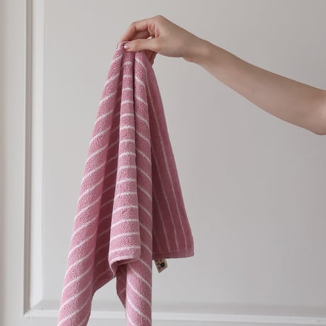 towel-03026　カラー ペンシルストライプ バスタオル フェイスタオル