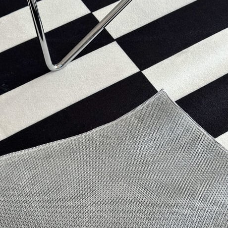 rug-03067　ホワイト＆ブラック ストライプラグ 140×200cm 160×230cm