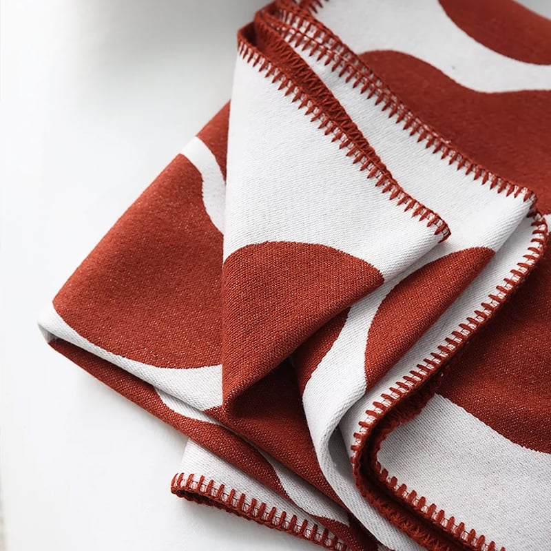 bedthrow-03001 Seaweed リバーシブル ベッドスロー ブランケット 130