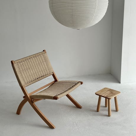 chair-03051　受注販売　天然木 折りたたみ ペーパーコード リビングチェア