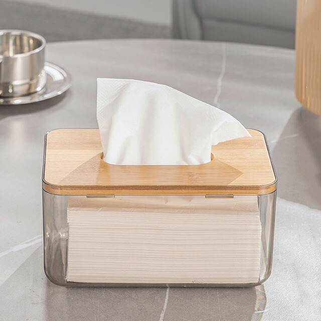 tissuebox-03025 クリアブラック ティッシュケース | ART OF BLACK