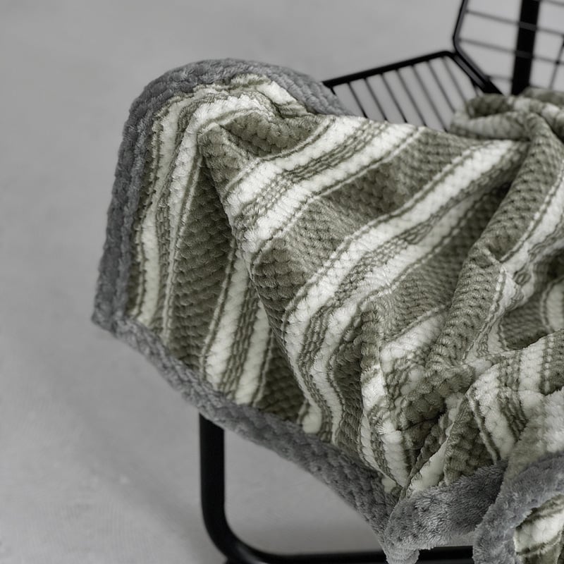 blanket-03050 ストライプ ブランケット 毛布 200×180 | ART OF
