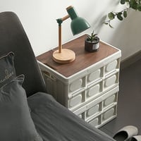 box-03007　コンテナボックス 折り畳み 木目調テーブルトップ