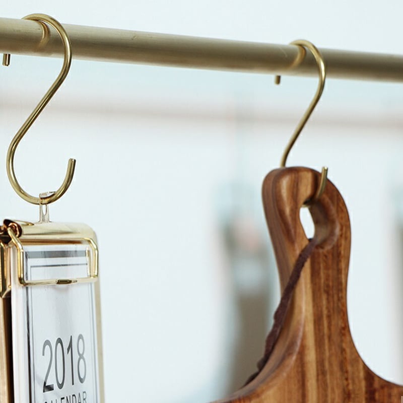 wall-03011 7本セット 真鍮 S字フック | ART OF BLACK