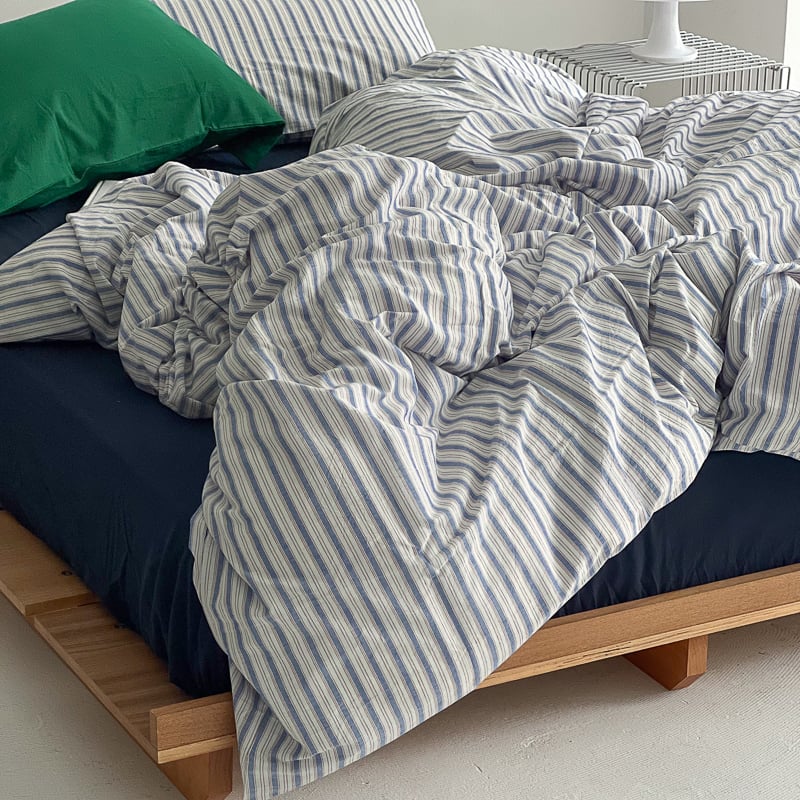 新品未開封　HAY ÉTÉ DUVET 布団カバー ダブル　イエロー ストライプ 新品未開封 HAY ÉTÉ DUVET 布団カバー ダブル イエロー