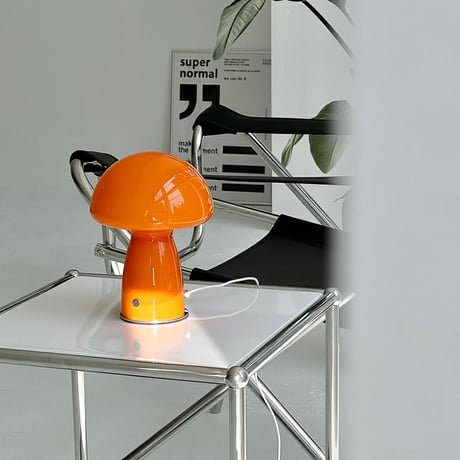 light-03243　USB カラーガラス マッシュルーム テーブルランプ LED