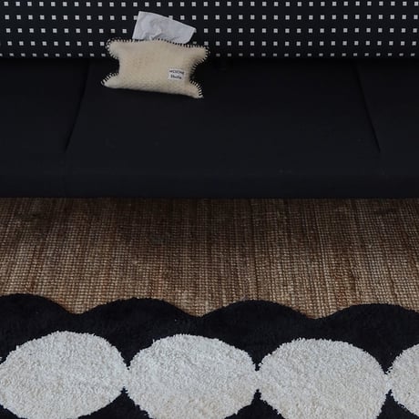 rug-03069　dot バイカラー ロングラグ 60cm×120cm