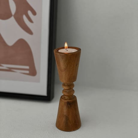candle-03101　hourglass チーク キャンドルホルダー