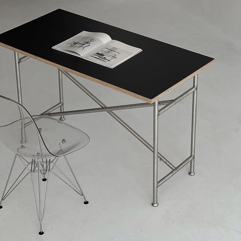 サイドテーブル　天板ガラス ステンレスフレーム table-03166 ステンレス スクエア サイドテーブル スツール H40