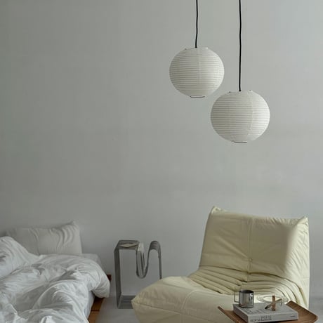 light-03370　ホワイト Rice Paper Shade Medium 30cm 和紙 ペンダントライト