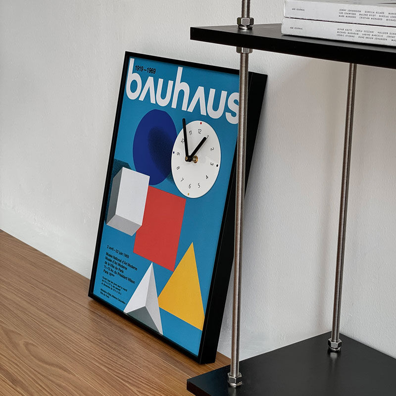 clock-03040 bauhaus アートパネル 掛け時計 静音 | ART OF BLACK