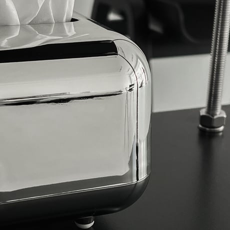 予約販売6月下旬～7月上旬頃発送予定　tissuebox-03031　シルバー ティッシュケース