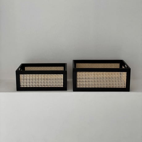 box-03014　大中2セット バンブーメッシュ 収納ボックス