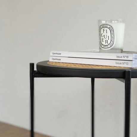 table-03023　ラタン  サイドテーブル 直径40cm