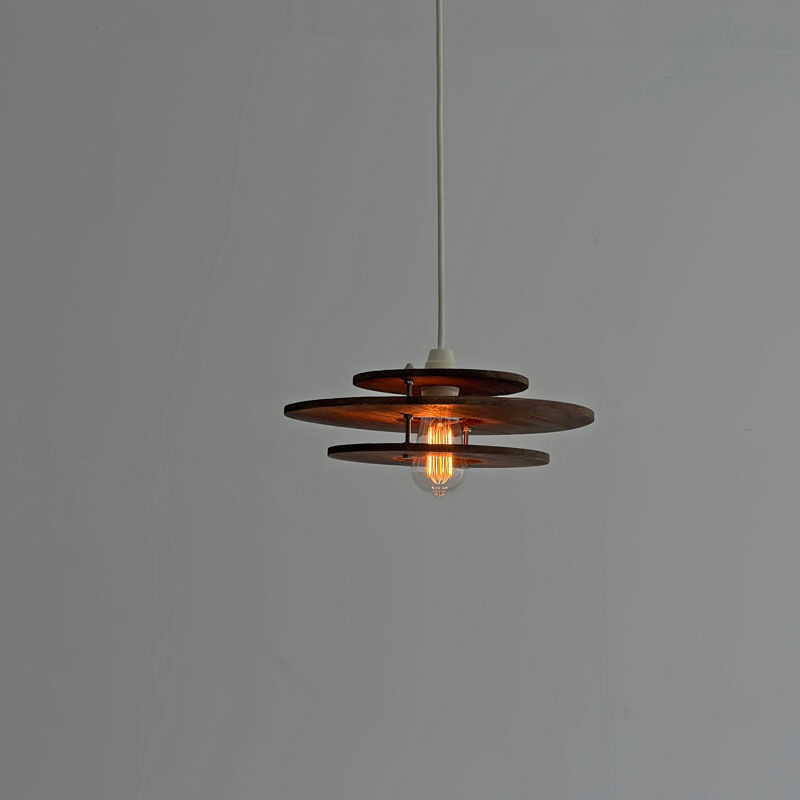 brown ウッド フラットレイヤーシェード Medium ペンダントライト light-03227 Dark brown ウッド フラットレイヤーシェード Medium