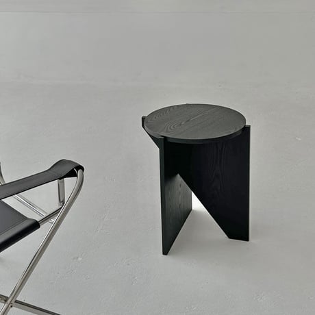 予約販売7月上旬～7月中旬頃発送予定　table-03078　geometric ブラック サイドテーブル