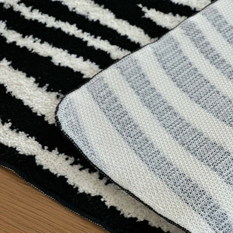 ラグ・カーペット linie design rug rug-03083 zebra モノトーン ラグ 40cm×70cm / 70cm×100