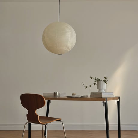 light-03287　生成り色 Rice Paper Shade Medium  50cm 和紙 ペンダントライト