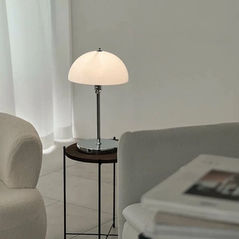 light-03143 USB semicircle ホワイトシェード テーブルランプ | A