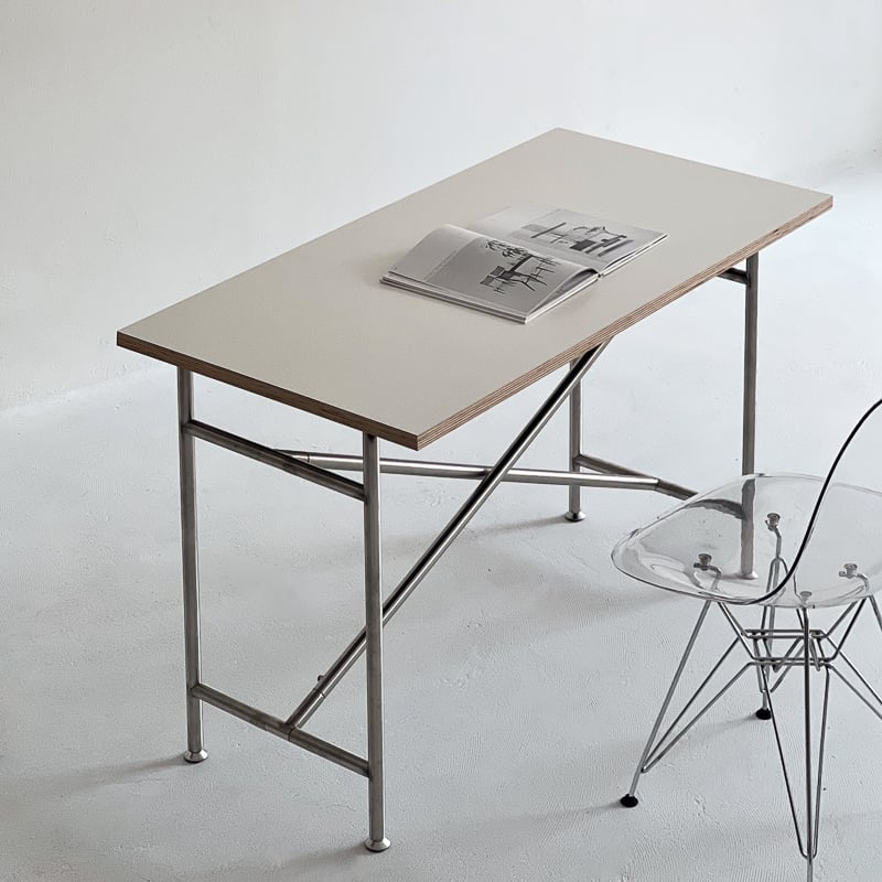 table-03174 リバーシブル天板 ステンレスフレーム デスク 120cm