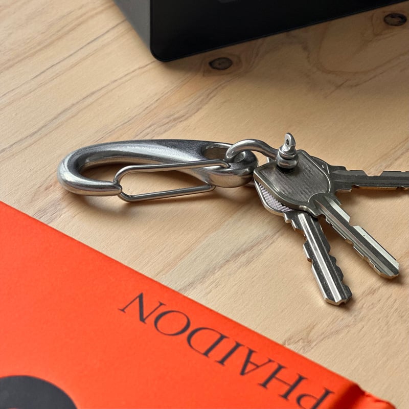 keyring-03002 ステンレス製 カラビナ × バウシャックル キーフック