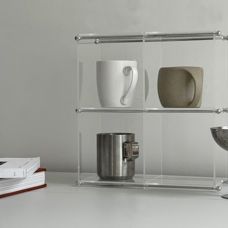 rack-03120　2段 カップシェルフ H27cm