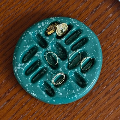 plate-03108　セラミック リングホルダーA アクセサリートレイ