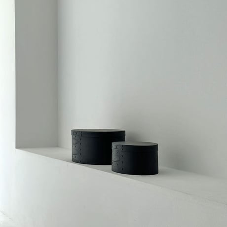 box-03013　大中2個セット 天然木 SHAKER BOX シェーカーボックス ブラック
