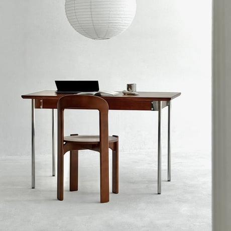table-03173　ウッドトップ×ステンレスレッグ デスク
