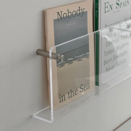 shelf-03027　クリア ウォールマガジンラック 40cm / 60cm