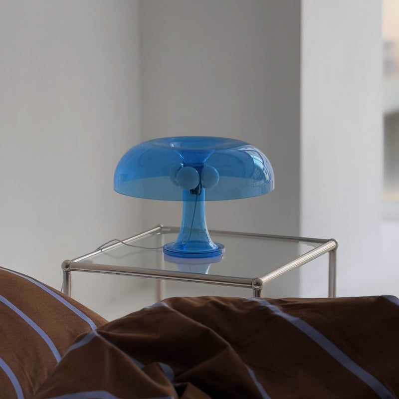 light-03353 USB ブルー マッシュルーム テーブルランプ LED | ART O
