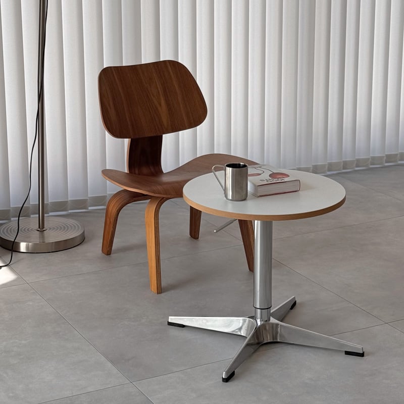 table-03182 昇降式 ラウンドテーブル ホワイト 直径50cm | ART OF B