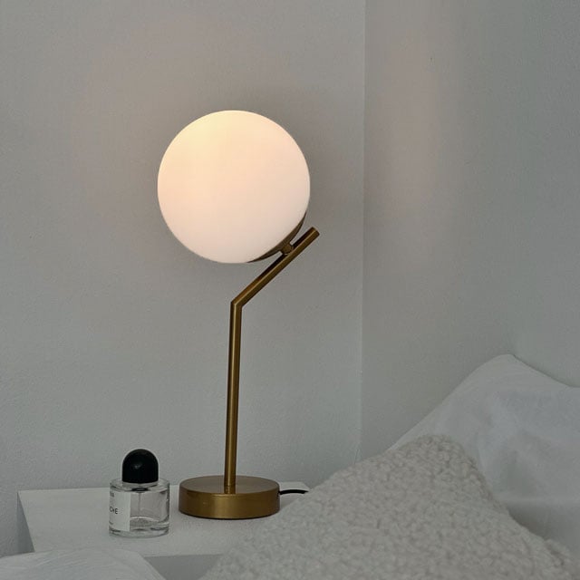 light-03217 USB bend ガラス ラウンドボール テーブルランプ LED 15