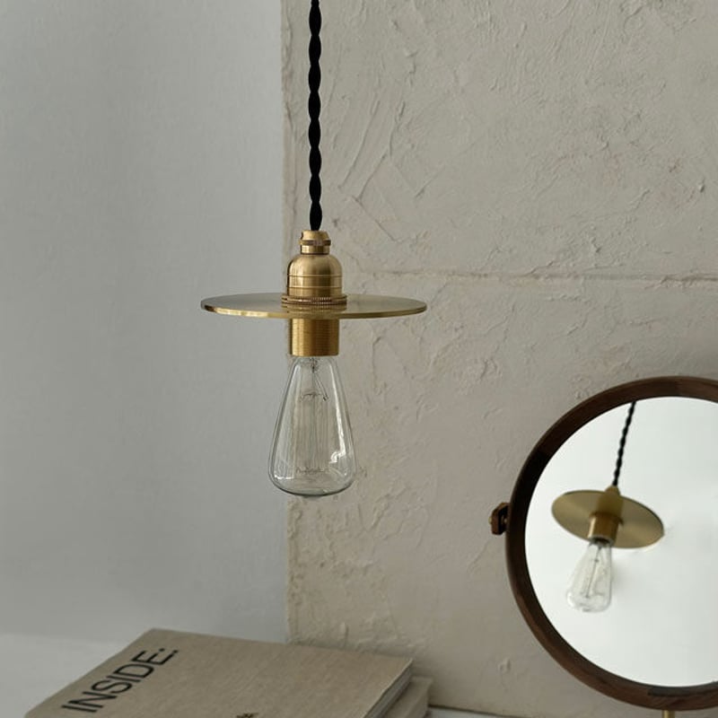 light-03210 真鍮 フラットシェード ペンダントライト 12cm 口金E17 | A