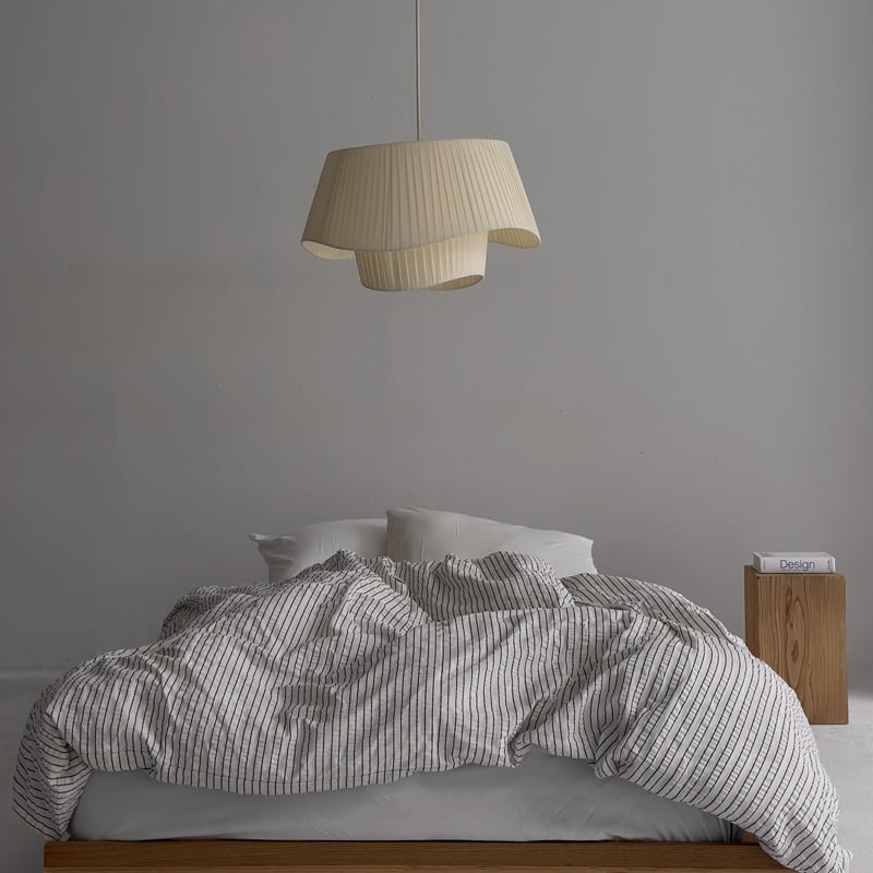 light-03338 レイヤード プリーツシェード ペンダントライト 口金E26