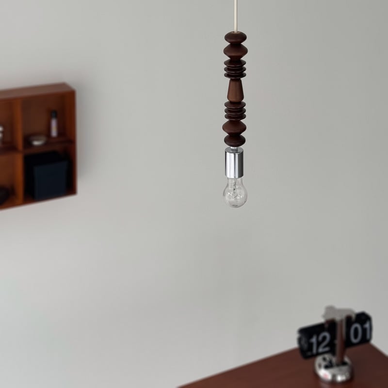 light-03360 wood block シルバーソケット ペンダントライト 口金E26
