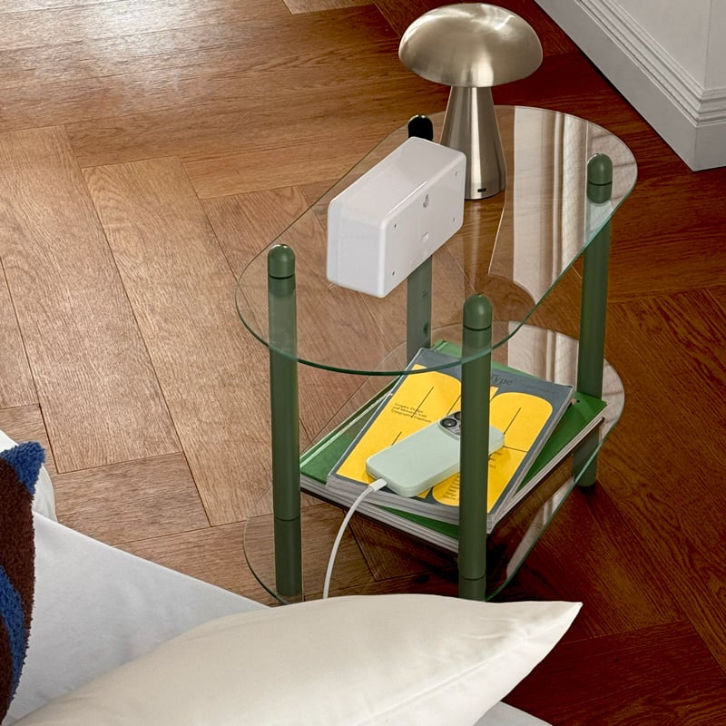 予約販売4月中旬～4月下旬頃発送予定 table-03223 オーバル 2段 ガラス