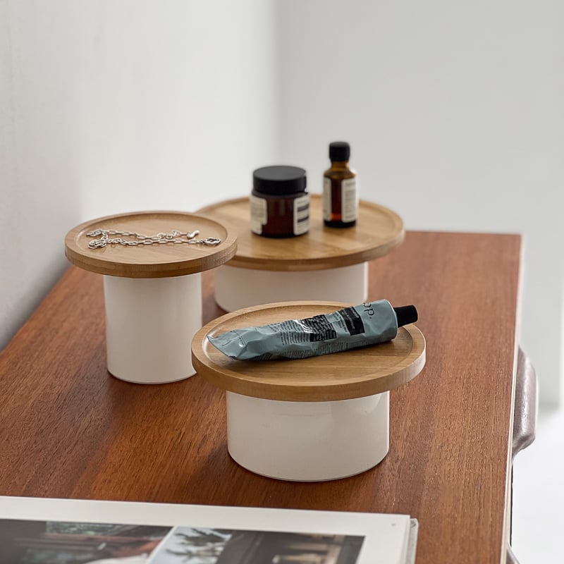 tray-03095 バンブー 脚付きトレイ ホワイト ブラック | ART OF BLACK