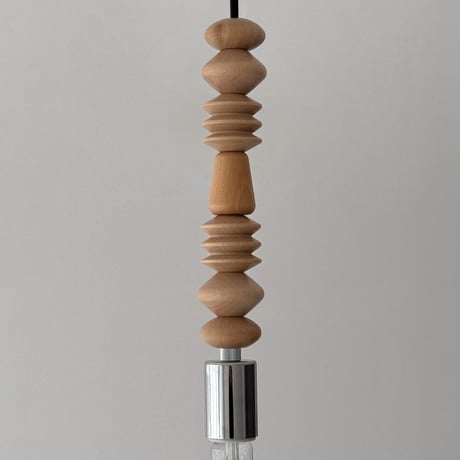 light-03360　wood block シルバーソケット ペンダントライト 口金E26