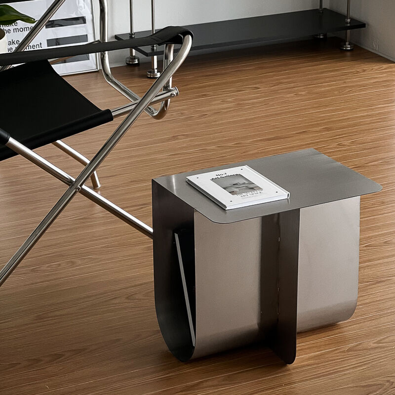 ステンレス　サイドテーブル table-03101 ステンレス Uカーブ スクエア サイドテーブル | ART